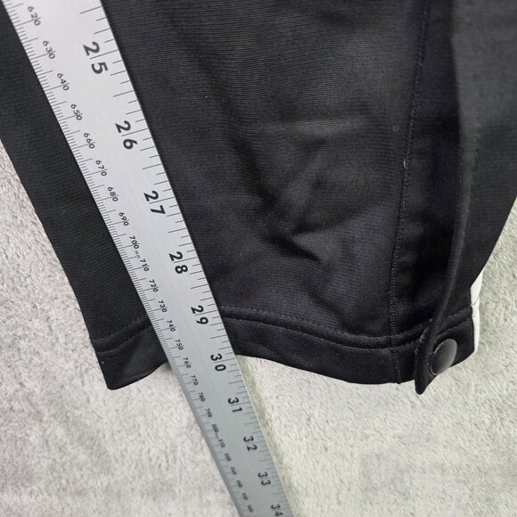 Mens Adidas Black Snap Button 1/2 Tearaway Track Pants Drawstring Elastic XL - Picture 8 of 11